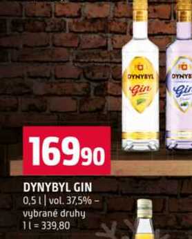 DYNYBYL GIN 0,5l vol. 37,5% vybrané druhy 