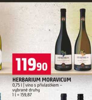 HERBARIUM MORAVICUM 0,75l víno s přívlastkem vybrané druhy 
