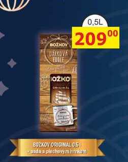 BOOŽKOV CRIGINAL 0,5L sada s plechovým hrnkem 