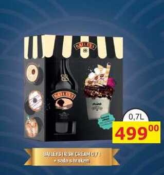 BAILEYS IRISH CREAM 0,7l sada s hrnkem 