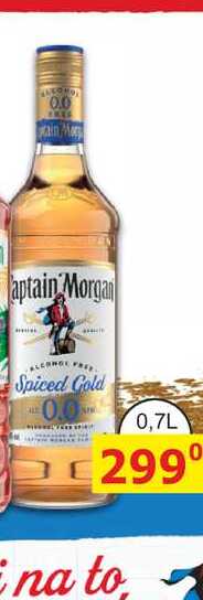 Captain Morgan Spiced Gold Alcohol Free 0,7l 0%