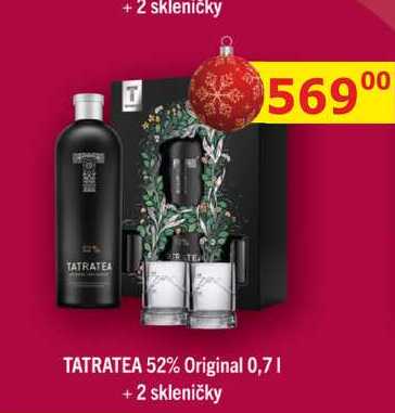 TATRATEA 52% Original 0,7l +2 skleničky 