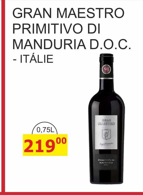 GRAN MAESTRO PRIMITIVO DI MANDURIA D.O.C. 0,75l