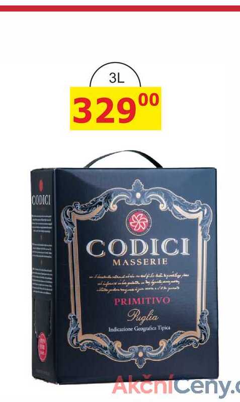 PRIMITIVO CODICI ITÁLIE 3L