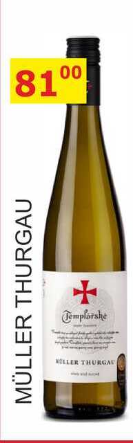 Templářské sklepy 0,75l MÜLLER THURGAU