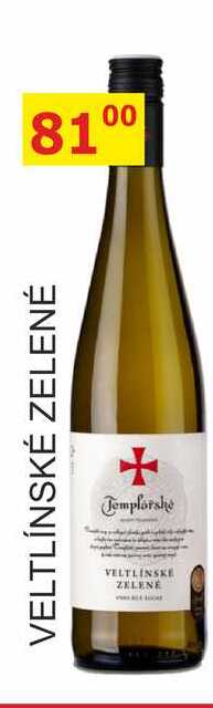 Templářské sklepy 0,75l VELTLÍNSKÉ ZELENÉ