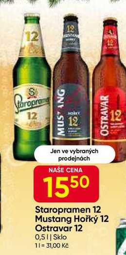 Staropram 12° 0,5l sklo