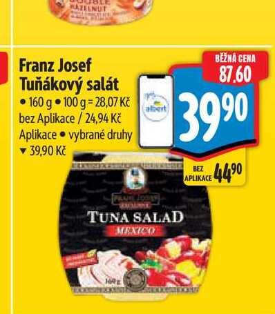   Franz Josef Tuňákový salát 160 g 