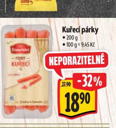 Kuřecí párky  200 g   