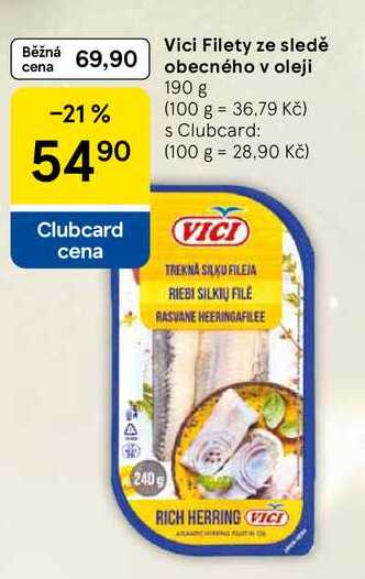 Vici Filety ze sledě obecného v oleji, 190 g