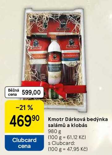 Kmotr Dárková bedýnka salámů a klobás, 980 g