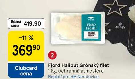Fjord Halibut Grónský filet, 1 kg 