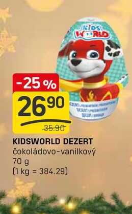KIDSWORLD DEZERT čokoládovo-vanilkový 70 g