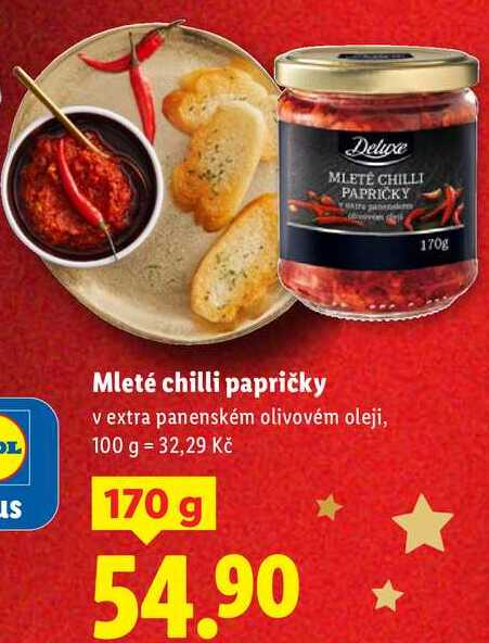 Mleté chilli papričky, 170 g