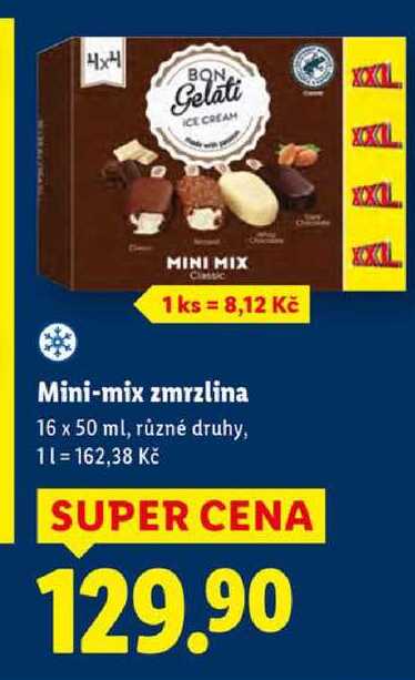 Mini-mix zmrzlina, 16x 50 ml
