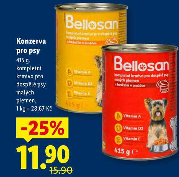 Konzerva pro psy, 415 g