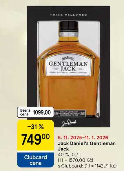 Jack Daniel's Gentleman Jack 40%, 0.7 l