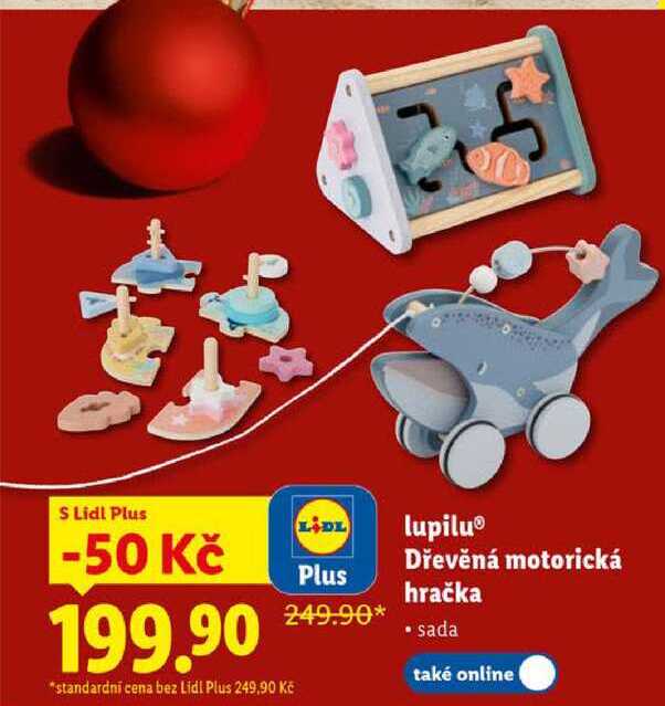 lupilu Dřevěná motorická hračka