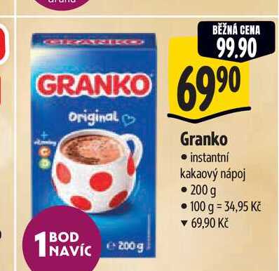   Granko  instantní kakaový nápoj  200 g 