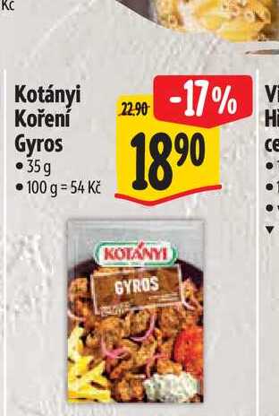   Kotányi Koření Gyros  35 g 
