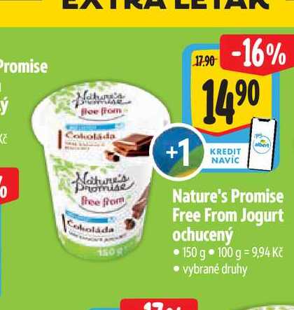   Nature's Promise Free From Jogurt ochucený 150 g  