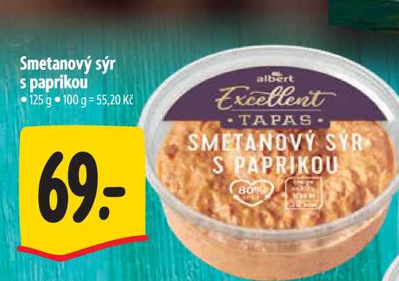 Smetanový sýr s paprikou 125 g
