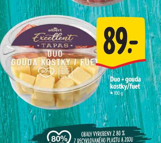 Duo-gouda kostky/fuet 100 g