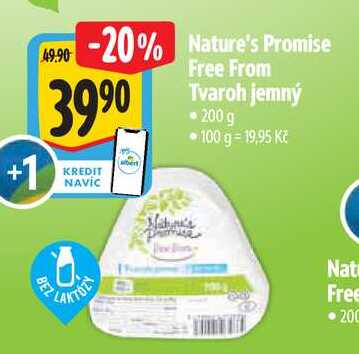 Nature's Promise Free From Tvaroh jemný, 200 g
