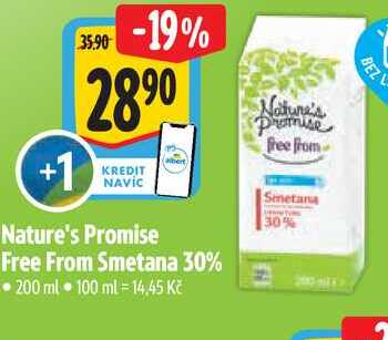 Nature's Promise Free From Smetana 30%, 200 ml