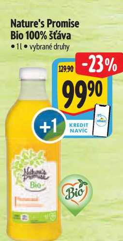 Nature's Promise Bio 100% šťáva, 1 l
