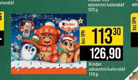 Kinder adventní kalendář 113 g
