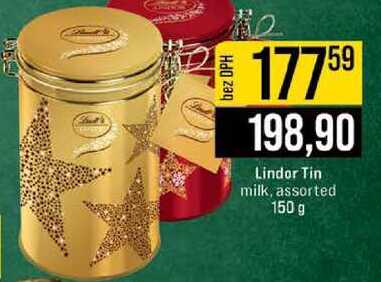Lindor Tin milk, assorted 150 g 