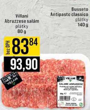 Villani Abruzzese salám platky 80 g 