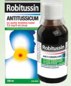ROBITUSSIN ANTITUSSICUM na suchý dráždivý kašel 7,5 mg/5 ml sirup 100 ml