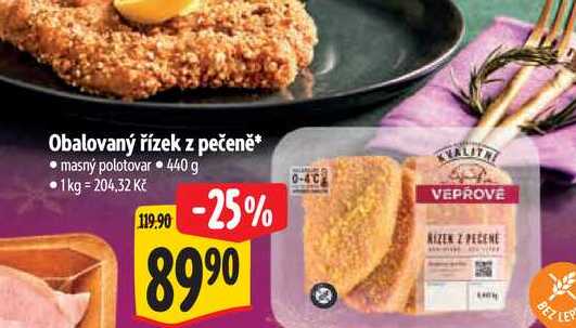 Obalovaný řízek z pečeně 440 g