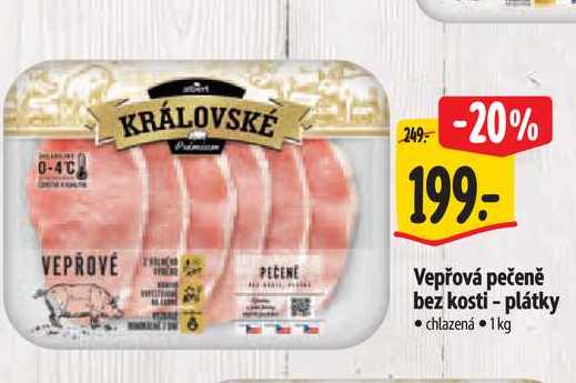 Vepřová pečeně bez kosti - plátky 1kg