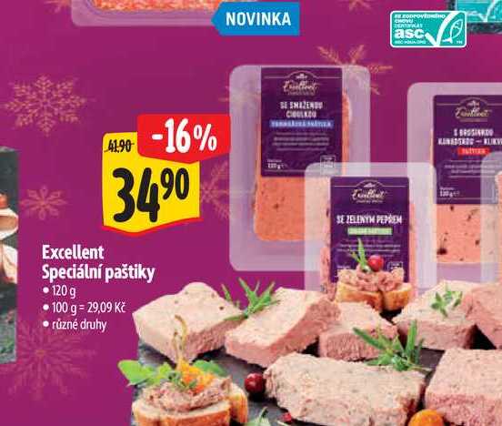  Excellent  Speciální paštiky 120g  