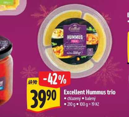   Excellent Hummus trio 210 g