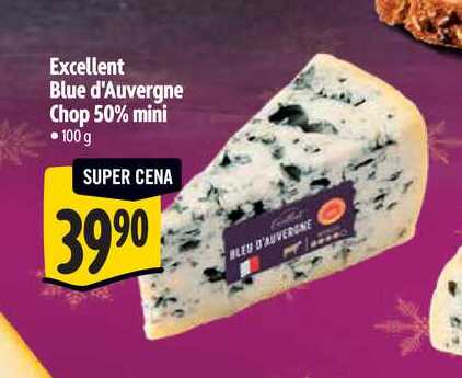 Excellent Blue d'Auvergne Chop 50% mini 100 g