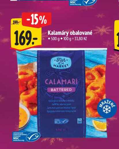 Kalamáry obalované 500 g