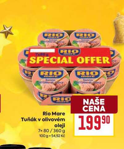 Rio Mare Tuňák v olivovém oleji 7x80/360 g  