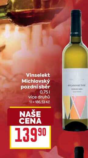 Vinselekt Michlovský pozdní sběr 0,75l