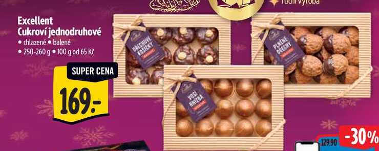 Excellent Cukroví jednodruhové, 250-260 g