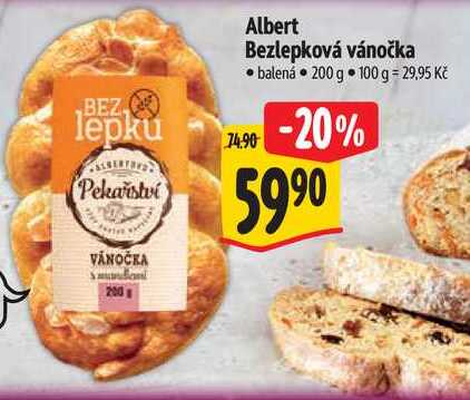 Albert Bezlepková vánočka, 200 g