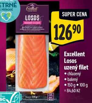 Excellent Losos uzený filet, 150 g