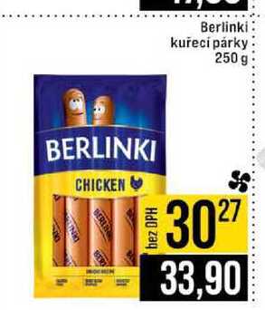 Berlinki kuřecí párky 250 g 