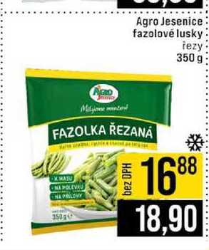 Agro Jesenice fazolové lusky řezy 350 g 