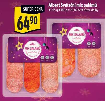 Albert Sváteční mix salámů, 225 g