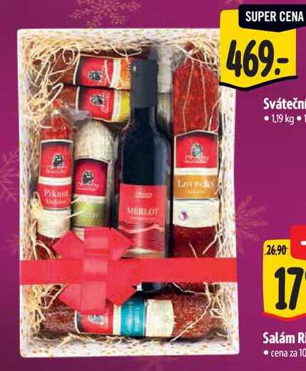 Sváteční košík Kmotr, 1,19 kg  