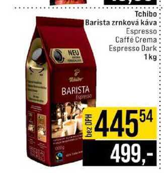 Tchibo Barista zrnková káva Espresso Caffé Crema Espresso Dark 1 kg